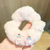 2026 Versão Coreana Scrunchie de Pelúcia Fofo Desenho Animado Outono e Inverno Elástico de Cabelo Acessório de Cabelo Diário Doce