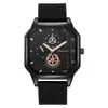 Nuevo Reloj de Cuarzo Cuadrado 2025 para Hombre, Elegante Correa de Cuero, Reloj Deportivo Casual, Correa de Liberación Rápida Exclusiva Transfronteriza