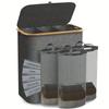 Cesto de Roupa Suja Grande Capacidade Transfronteiriço Cesto de Armazenamento Cesto de Roupa Suja Dobrável com Saco Interno com Tampa Quarto Ampliado Pano Oxford Suprimentos