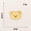 Jinxuan bordado de computadora logo animal de dibujos animados cabeza de oso parches bordados bordado en toalla parche DIY parches de tela autoadhesivos