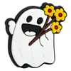 Série Fantasma de Halloween Caneta com Contas Patch Espesso Dupla Face Cola Macia de PVC Contas Queimadas Corrente de Celular DIY Acessórios Perfurados
