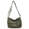 Bolsa de Lona INS Japonesa Feminina Grande Capacidade Multicompartimento Bolsa Transversal Versátil Casual Bolsa de Ombro para Ir ao Trabalho Mochila Multicamadas