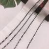 Encaje plisado de gasa prensado con dientes de perro bilaterales individuales, encaje plisado para ropa, falda, puños, accesorios de bricolaje
