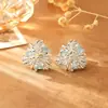 Brincos de Tarraxa Fogos de Artifício de Zircônia Colorida Design Criativo Moda de Alto Padrão Exquisitos Versáteis Dopamina Joias Bonitas