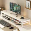 Soporte Elevado para Monitor de Computadora Estante de Almacenamiento con Cajón para Escritorio Soporte para Portátil de Oficina Estante Elevado