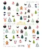 Pegatinas Calcomanías para Uñas Portátiles Panda Mariquita de Siete Estrellas Tortuguita Colección Linda Cuadrícula Completa Linda Pegatinas para Uñas DIY