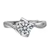 Anillo Seiko Moissanita de Un Quilate Beso de Ángel para Mujer Moda Estilo Europeo y Americano Anillo de Alta Gama Joyería