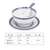 Tigelas de Melamina Imitando Porcelana para Restaurantes de Hot Pot, Tigelas Estilo Porcelana Azul e Branca para Hot Pot, Sopa de Feijão Mungo, Bolas de Taro, Sopa Doce e Tigelas de Sobremesa