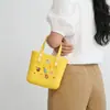 Nueva Bolsa Perforada de Eva Más Vendida, Bolsa de Almuerzo Portátil, Bolsa de Almuerzo Impermeable Portátil para Picnic de Primavera, Se Puede Decorar con DIY