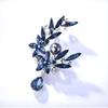 Broche Flor de Cristal Europeu e Americano Novo Broche de Pérola Elegante de Luxo para Mulheres Broche com Senso de Design Acessórios para Terno