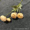 Ornatos Decorativos de Rosa de Chá Simulada de 4 Cabeças, Flores Artificiais de Seda para Casamentos, Arranjos Florais Artificiais de Camélia para Uso em Casamentos