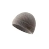 Gorro de Punto de Cachemira Pura para Hombre Otoño e Invierno Cálido para Exteriores Sombrero de Sandía de Moda Versátil Gorro de Lana