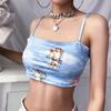 Ropa de Mujer de Exportación Verano 2024 Europa y América Más Vendida Nuevo Estampado de Ángel Tirantes Sexy Chaleco Espalda Descubierta Top