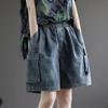 Nuevos Shorts de Mezclilla Talla Grande para Mujer Primavera/Verano 2026, Estilo Coreano, Corte Holgado, Lavados y Desgastados, Shorts de Cinco Puntos