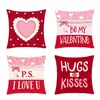 Amazon Série Amor Dia dos Namorados Capas de Almofada para Sala de Estar Sofá Decoração de Feriado Capas de Almofada Estampadas Transfronteiriça