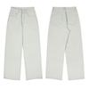 Muxi Ropa Primavera Vintage Lavado a la Piedra Simple Versátil Pantalones Vaqueros Blancos Unisex Holgados Rectos