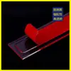 Película roja transparente cristal adhesivo doble cara tarjeta de color de uñas herramienta de exhibición parche sin costuras sin corte cinta de exhibición de arte de uñas