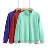Vestido de Primavera Sudadera con Forro Polar y Cuello Vertical Chaleco Moda Estilo Coreano Corte Ajustado Abrigo Pequeño Manga Larga Top para Mujer 6972-1