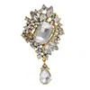 Broche Colgante de Cristal de Alta Gama Nuevo Europeo y Americano Pin de Moda de Lujo Accesible Joyería Broche Accesorios para Mujer
