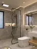 Mampara de baño onda de agua mampara de ducha pintura al óleo sobre cristal inodoro separación húmedo-seco pantalla de baño de olas
