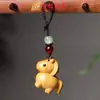Sândalo Dourado Nova Versão dos Doze Signos do Zodíaco Pingente para Celular Pingente de Madeira para Bolsa Chaveiro Argola Lembrancinha