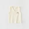 Colete Meia-Costas para Bebê, Roupa Íntima para Recém-Nascido, Camisola Fina Sem Mangas para Primavera e Outono, Roupa Íntima Infantil sem Costura com Alça