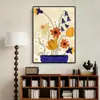 Colección de Flores de Esquina Cálida: Pinturas de Arte de Nicho para la Sala de Estar, Pinturas para la Entrada del Comedor, Pasillos de Hotel y Pinturas de Pie con Estética de la Dinastía Song