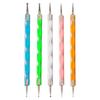 Manicure Dupla Cabeça Espiral Haste Colorida Ponta de Broca Caneta Pontilhada Caneta de Pontos Haste de Cristal Dupla Cabeça Ponto de Bolinha Gancho de Miçanga Ferramenta Pincel Venda por Atacado