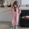 Traje de peto para niña primavera y otoño 2024 nuevo estilo occidental para niños abrigo de moda de primavera para niña ropa de primavera para niña ropa para niños