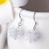 Pendientes de estilo coreano TikTok Quick Hand, nuevos y elegantes pendientes de plata con flores de hielo para mujer, con joyas de cristal floral.