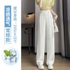 Pantalones con hebilla de estilo nacional chino para mujer, pantalón informal, holgado, de cintura alta y pierna ancha, de verano