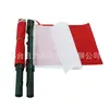 Rojo, Blanco, Rojo, Verde, Rojo y Amarillo Correa de Mano de Señal Multifuncional Luz Tricolor Bocina Silbato Bandera de Comando