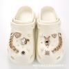 Accesorios para zapatos de agujeros flor de zapato de bricolaje aleación pedrería desmontable dibujos animados cadena accesorios traje