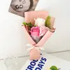 Buquê de rosas de Dia das Mães presente para namorada, mãe, professora, melhor amiga, presente de aniversário, cravo flor de sabão eterna presente criativo