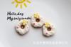 Simulación de donut dulce, accesorios de bricolaje con pegamento de crema, venta al por mayor, accesorios de joyería de resina, materiales hechos a mano