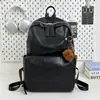 Mochila Escolar para Hombre, Mochila Estilo Coreano para Estudiante Universitario, Textura de PU, Mochila Casual de Gran Capacidad, Mochila Casual para Estudiante de Secundaria con Compartimento para Computadora