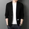 Nueva Chaqueta de Punto de Manga Larga para Hombre de Primavera y Otoño, Corte Holgado, Estilo Coreano, Marca de Moda, Casual, En Stock, Cárdigan Suéter para Jóvenes, Dropshipping