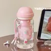 Nuevo Vaso de Agua de Plástico Portátil de Gran Capacidad para Verano 2025, Vaso de Separación de Té y Agua de Aspecto Elegante para Exteriores para Niñas