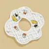 Babero de pétalos de algodón puro de ocho capas, babero de gasa octagonal 360, toalla de saliva 100% algodón, hecho a medida para bebés y niños pequeños