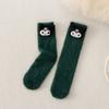 Calcetines de terciopelo de visón de muñeca de dibujos animados para niños, otoño e invierno, calcetines tridimensionales de tubo alto para niñas, calcetines de marea, una generación de cabello