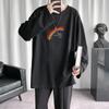Camiseta de manga larga para hombre, marca de moda, ropa holgada de otoño, ropa de otoño a la moda, camisa de fondo, estilo coreano, para niños, combina con guapos