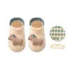 Meias de chão para bebê, meias antiderrapantes para criança pequena, meias curtas tipo sapatilha para tornozelo, meias de chão de pelúcia com trama, 100+ peças