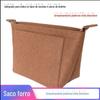 Saco médio saco feltro forro com zíper Saco tote bag acabamento forro grande e médio tamanho pequeno saco embutido saco de armazenamento de cosméticos