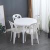 Mesa y silla de plástico para puesto de comida al aire libre, combinación comercial, gruesa, para barbacoa, mercado nocturno, cerveza, mesa de playa, mesa redonda económica.