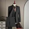 [Terno de Elite para o Dia a Dia] Terno Masculino, Casual de Negócios, Formal Slim-Fit para o Trabalho, Terno de Alta Qualidade Sem Passar