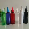 Lugar de fábrica 80 100 120ml botella de aceite boca puntiaguda botella de pintura de arena botella de plástico transparente para mascotas botella pintada de pintura