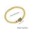Distrito de Lu Suministro Transfronterizo Nueva Pulsera Cobre Chapado en Oro Moda Hip Hop Exagerada Pulsera de Leopardo Pulsera Personalizada