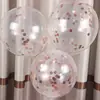 Globos de Lentejuelas al por Mayor Transparente de Látex con Lentejuelas Decoración de Boda Cumpleaños Globos de Látex Transparentes de 12 Pulgadas