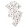 Europa Transfronteriza Comercio Exterior temu202... Pijama de Verano para Mujer con Mangas Cortas y Pantalón Largo Estampado Ropa de Casa Venta Directa de Fábrica Venta al por Mayor