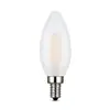 Bombilla LED de Filamento E14 Esmerilada Forma Cónica Fuente de Luz para Lámpara Colgante Bombilla de Vela de Vidrio C35 Bombilla Blanca Lechosa